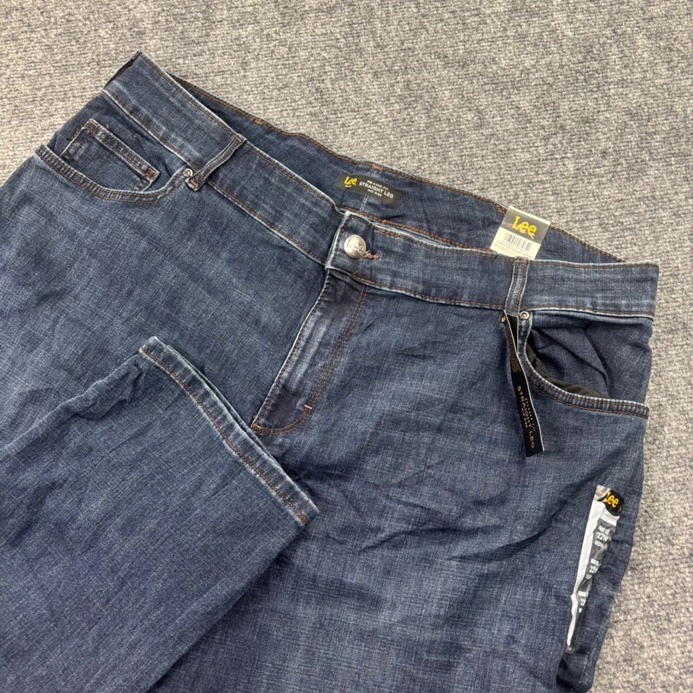 Lee Straight Leg Jeans 22W Blue Relaxed Fit Mid Rise NWT Women'sβ